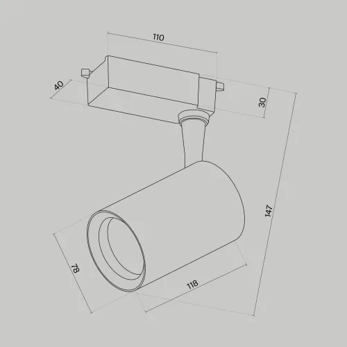 Трековый светильник Maytoni Technical Vuoro TR003-1-10W4K-W-B  фото 2